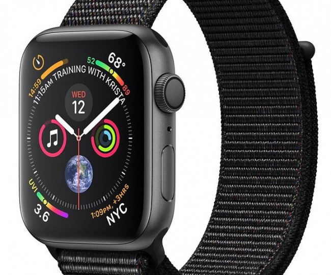 Apple Watch Series 4 GPS 44mm Gray Alum. w. Black Sport l. Gray Alum. (MU6E2) б/у