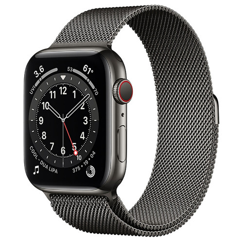 Apple Watch 6 44mm 4G Graphite Stainless Steel Case with Graphite Milanese Loop (M09J3/M07R3)