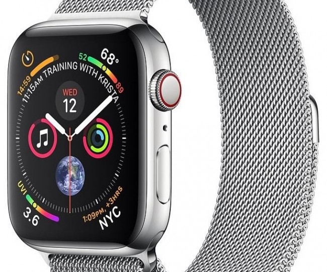 Apple Watch Series 4 44mm LTE Stainless Steel Casr Stainless Steel Milanese Loop(MTV42LL) б/у