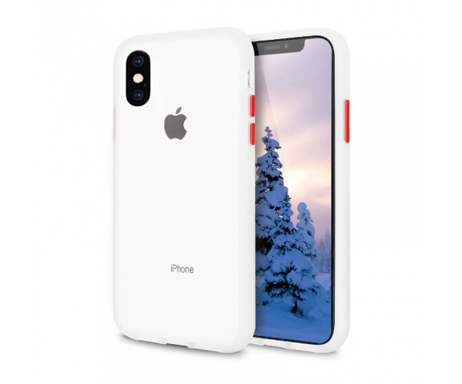 Чехол iPhone X/XS Gingle Series Transparent/Red