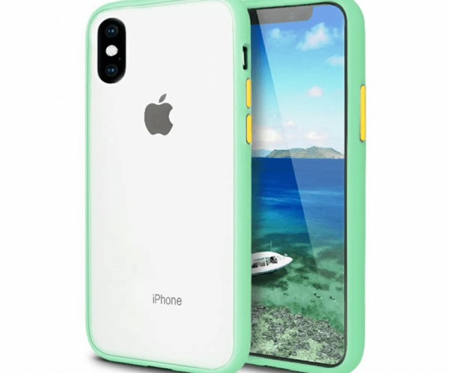 Чехол iPhone X/XS Gingle Series Mint/Orange