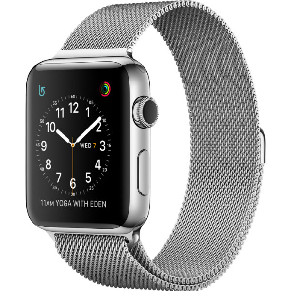 Apple Watch Series 2 42mm Stainless Steel Case with Milanese Loop (MNPU2)