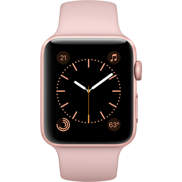 Apple Watch Series 2 42mm Rose Gold Aluminum Case with Pink Sand Sport Band (MQ142)