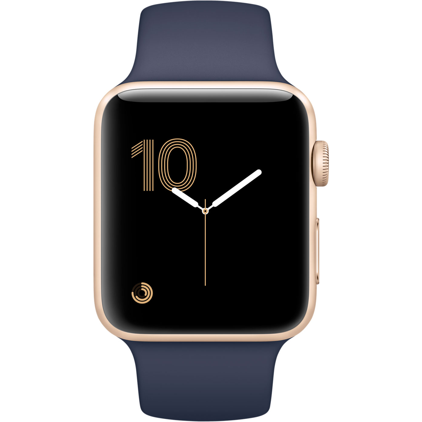 Apple Watch Series 2 38mm Gold Aluminum Case with Midnight Blue Sport Band (MQ132)