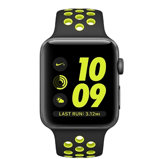 Apple Watch Nike + 38mm Space Gray Aluminum Case with Black / Volt Nike Sport Band (MP082)