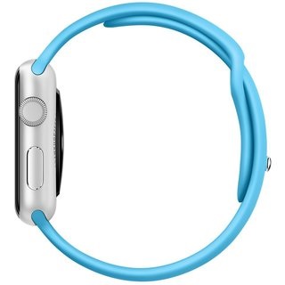 Apple Watch Sport 42mm Silver Aluminum Case with Blue Sport Band (MJ3Q2)