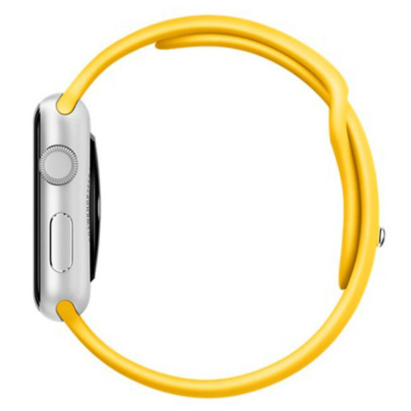 Apple Watch Sport 42mm Silver Aluminum Case with yellow Sport Band (MMFE2)