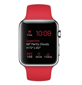 Apple Watch 42mm Stainless Steel Case with Product RED Sport Band (MLLE2)