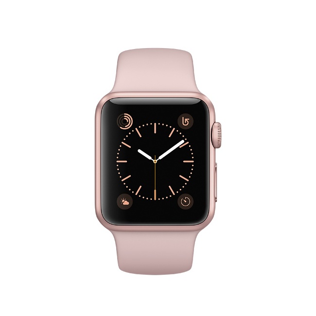 Apple Watch Series 1 38mm Rose Gold Aluminum Case with Pink Sand Sport Band (MNNH2)