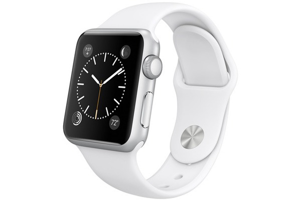 Apple Watch Sport 38mm Silver Aluminum Case with White Sport Band (MJ2T2)