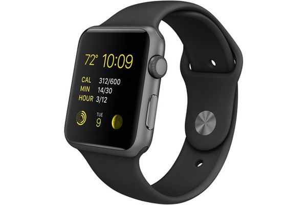 Apple Watch Sport 42mm Space Gray Aluminum Case (MJ3T2) with Black Sport Band