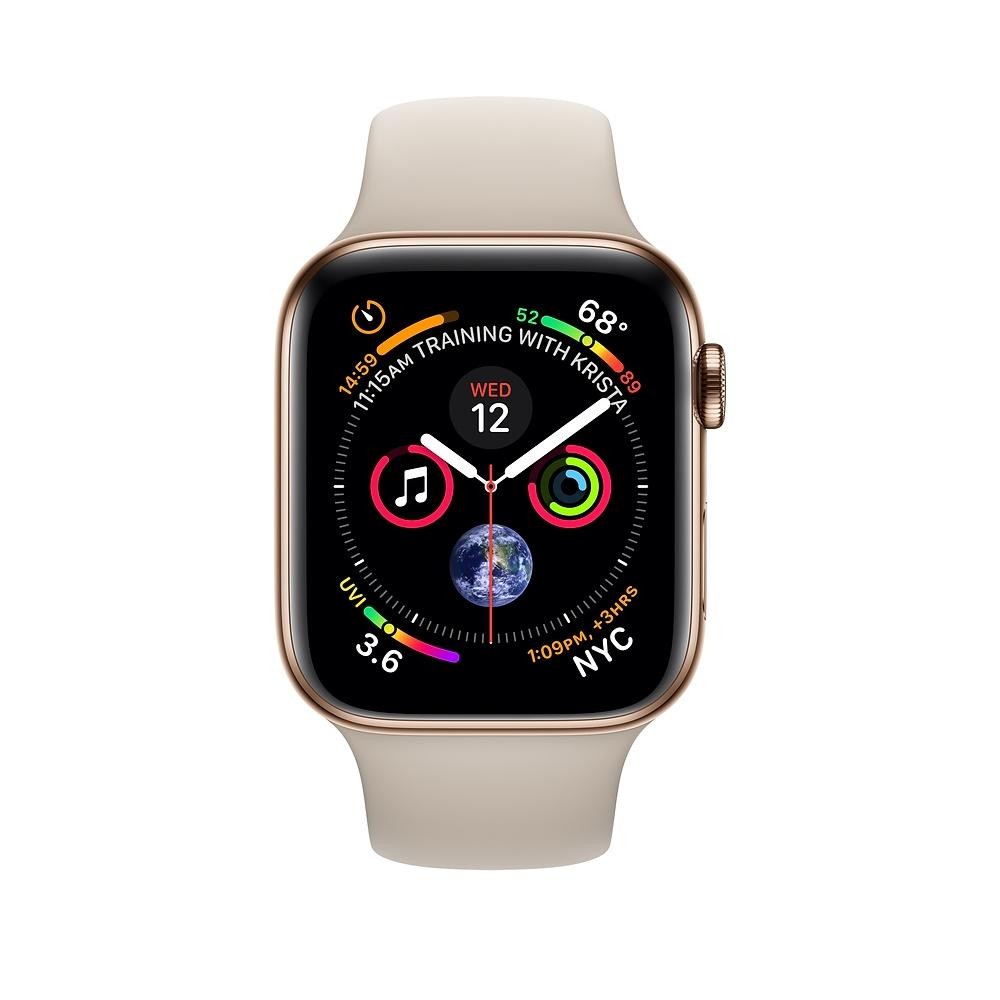 Apple Watch GPS Cellular 40mm Gold Stainless Steel Case with Stone Sport Band (MTUR2 / MTVN2)