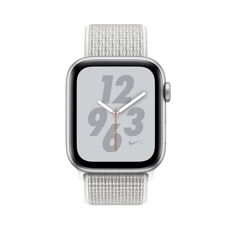 Apple Watch Nike+ Series 4 GPS 40mm Silver Alum. w. Summit White Nike Sport l. Silver Alum. (MU7F2)