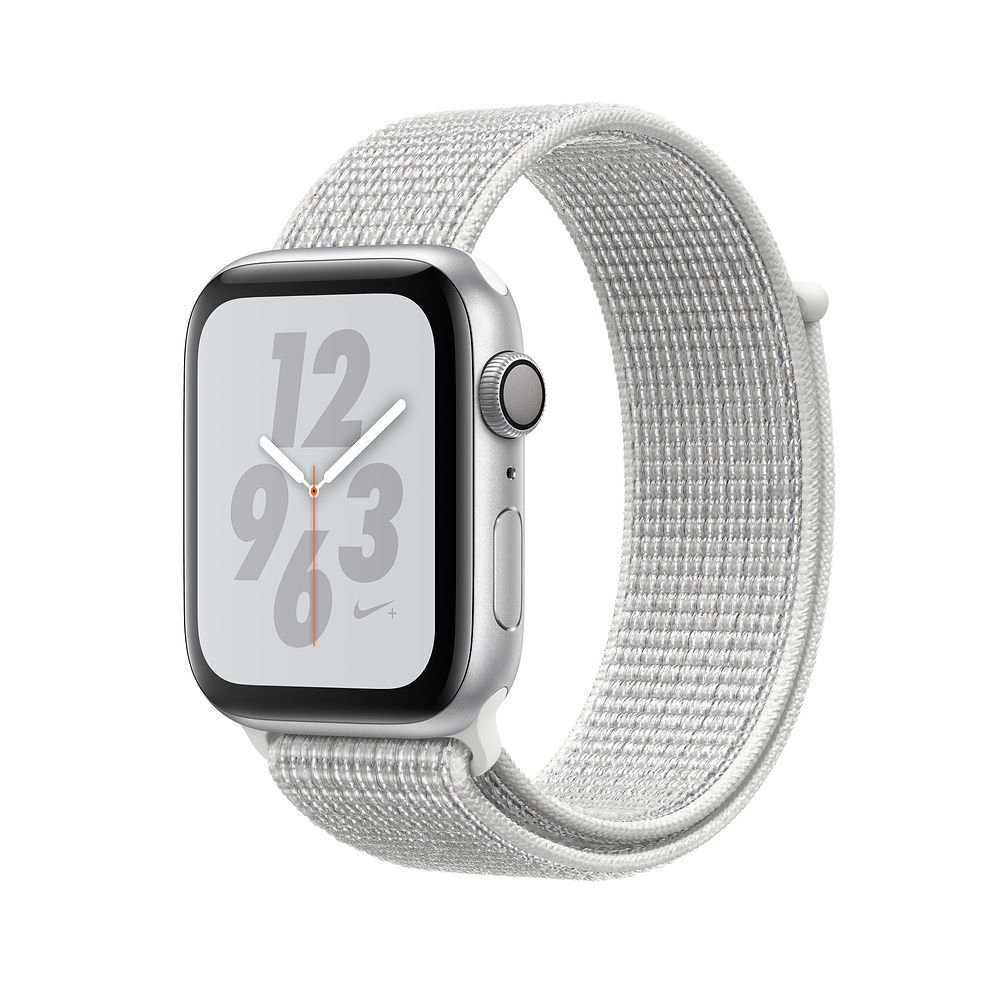 Apple Watch Nike+ Series 4 GPS 40mm Silver Alum. w. Summit White Nike Sport l. Silver Alum. (MU7F2)