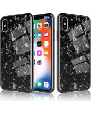 Чохол Proda Glass Marble для iPhone XS Max Black