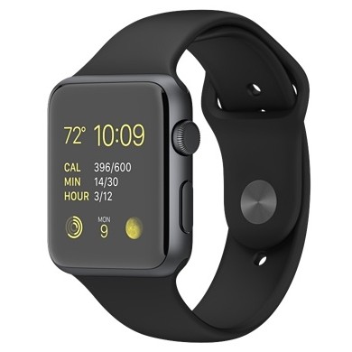 Apple Watch Sport 42mm Space Gray Aluminum Case with Black Sport Band (MJ3T2) 5/5  б/у