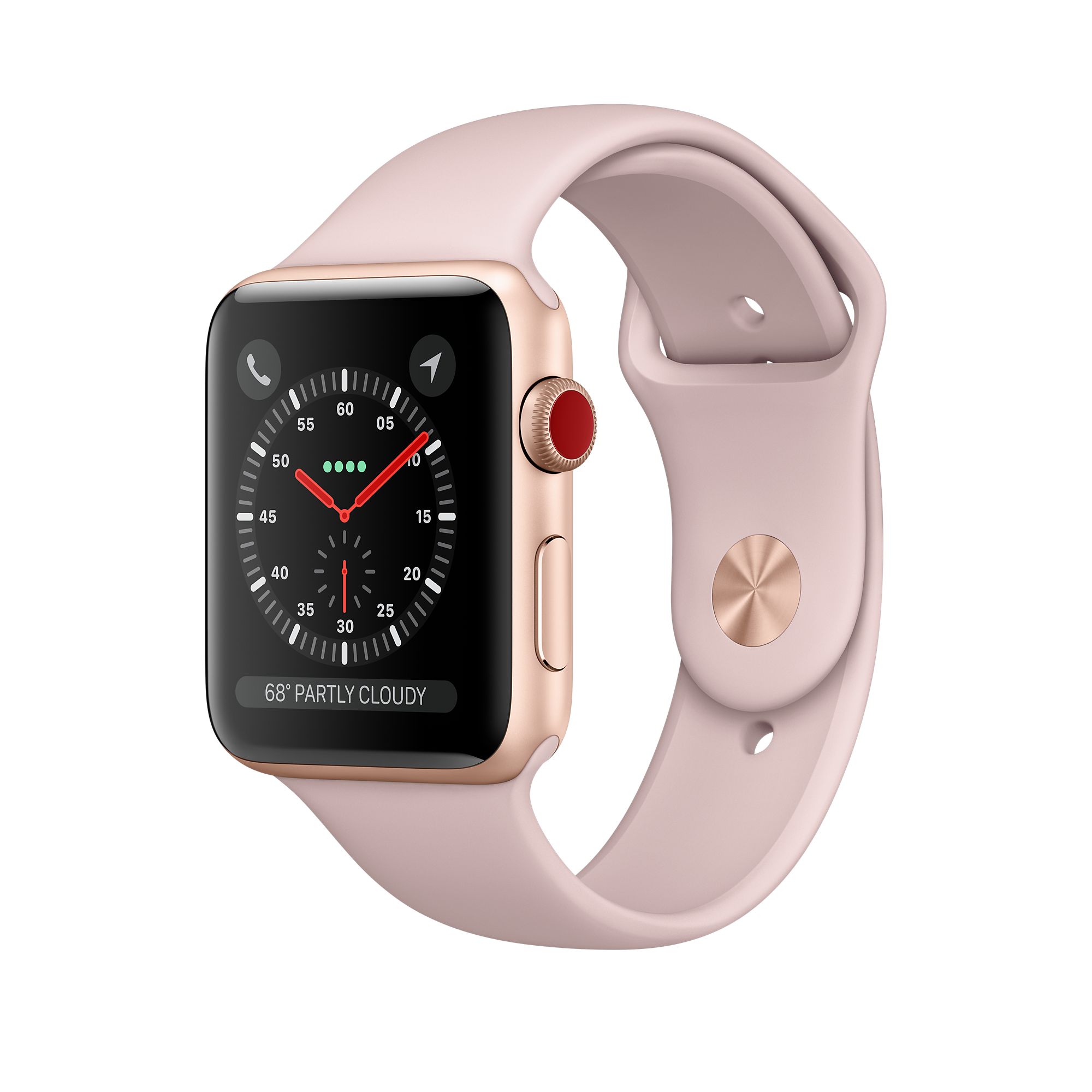 Apple Watch Sport Series 3 42mm GPS Gold Aluminum Case with Pink Sport Band 4/5 б/у