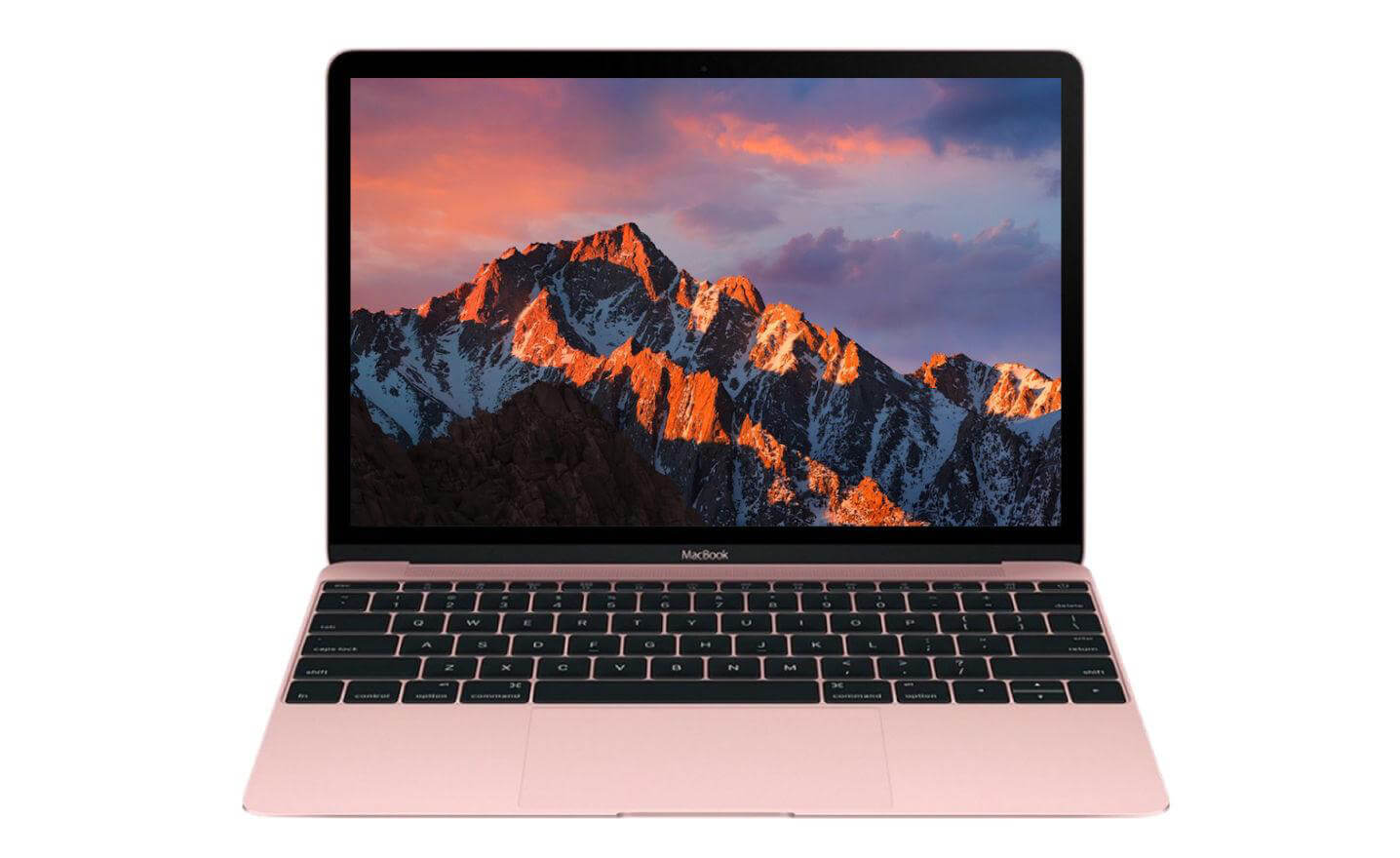 Открытый MacBook 12 2016 Rose Gold