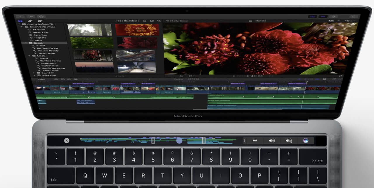 Touch Bar на MacBook Pro 13 Space Gray 2017 (MPXW2)