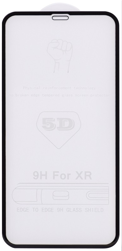 Захисне скло 5D для iPhone XR/11 Black б/к