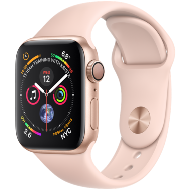 Apple Watch Series 4 40mm Gold Aluminum with Pink Sand Sport Band (MU682) б/у