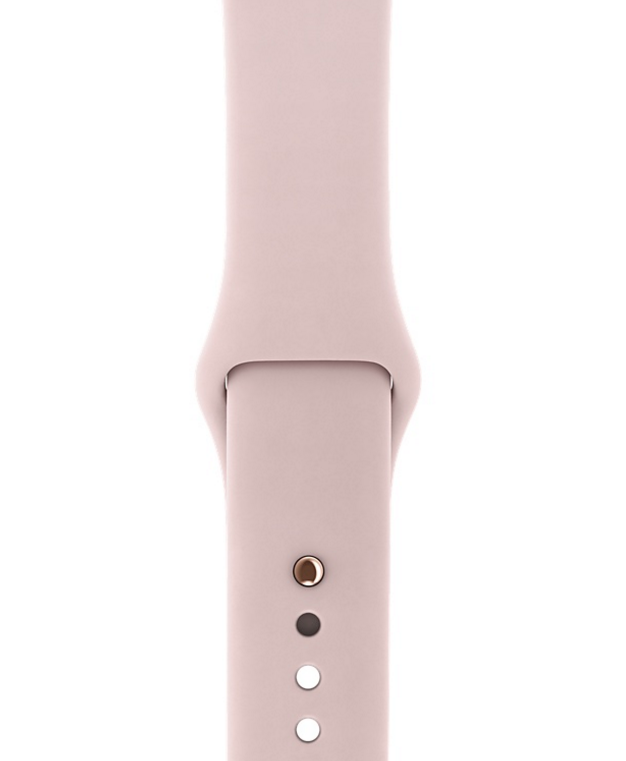 Apple Watch Gold Aluminum Case 42mm with Pink Sand Sport Band MQL22