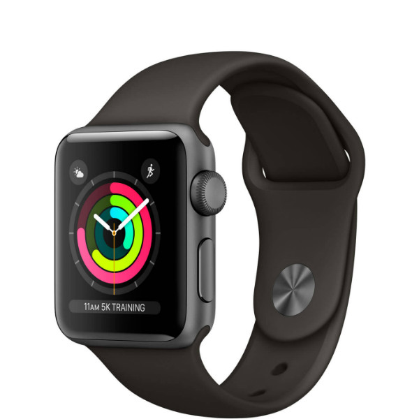 Apple Watch Series 3 38mm GPS Space Gray Aluminum Case with Gray Sport Band (MR352)