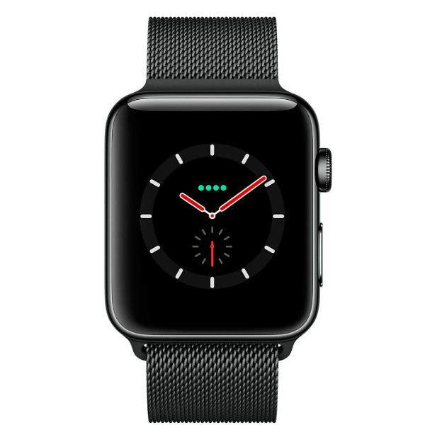 Apple Watch Series 3 GPS + Cellular 38mm Space Black Stainless Steel / Space Black Milanese (MR1H2)