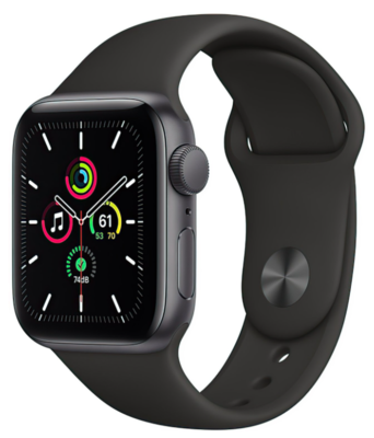 Apple Watch SE GPS 44mm Space Gray Aluminum Case w. Black Sport B. (MYDT2) 