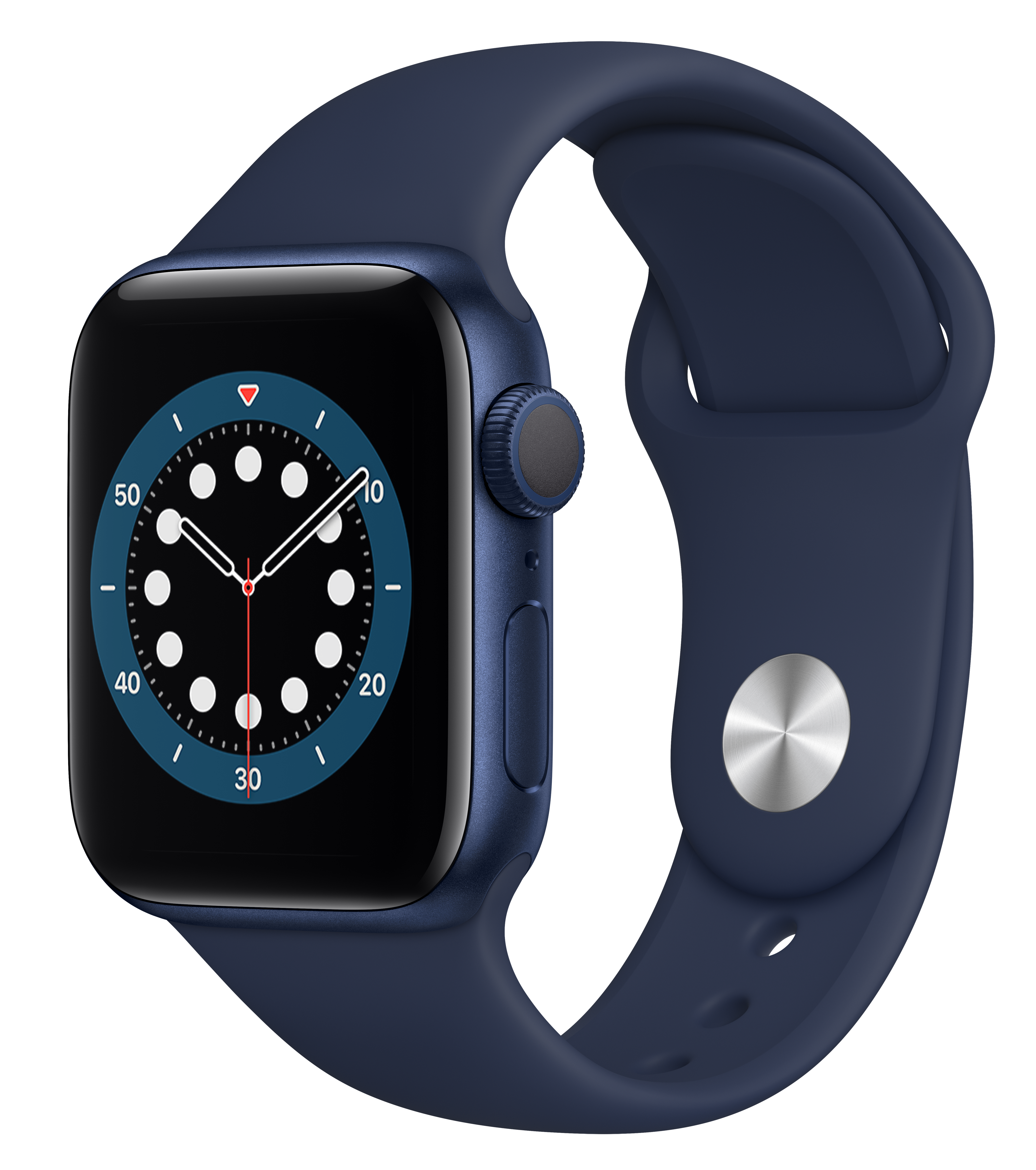 Apple Watch Series 6 40mm Blue Aluminum Case with Deep Navy Sport Band (MG143) 