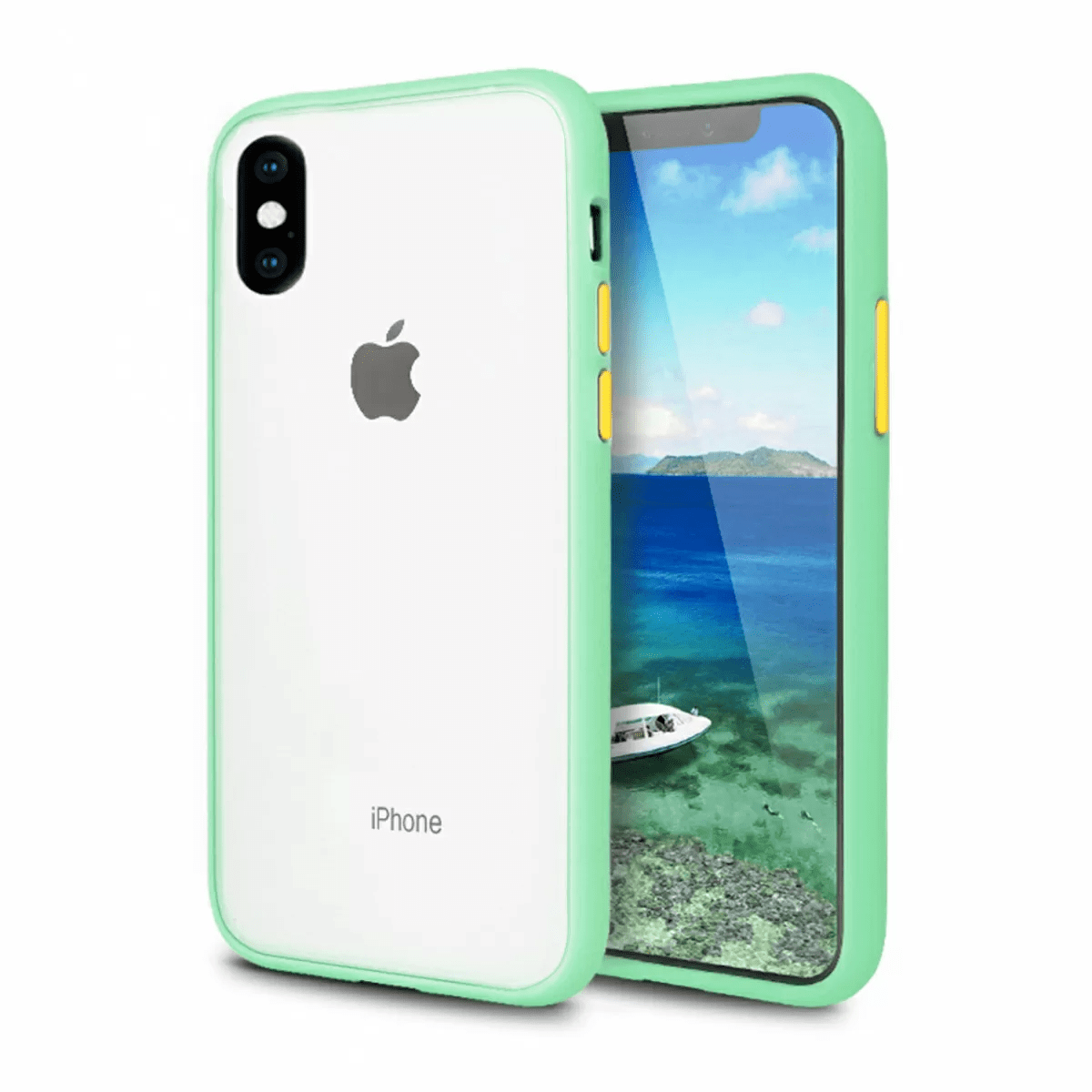 Чохол iPhone X/XS Gingle Series Mint/Orange